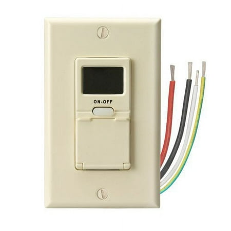 Woods 59028 Light Almond In-Wall Digital 7-Day Programmable Timer