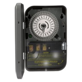 Woods 59101WD 120V 40A SPST Indoor 24-Hour Mechanical Time Switch Timer with Metal Box