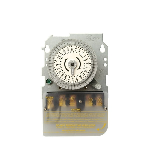 Woods 59104 208-277-Volt DPST 24-Hour Mechanical Time Switch 40-Amp Replacement Mechanism Only