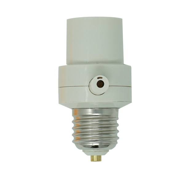 Woods 59405 Outdoor CFL LED Light Control Socket with Photocell, Grey