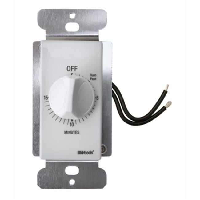 Woods White 15-Minute In-Wall Countdown Timer