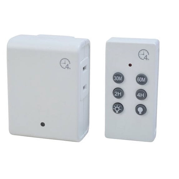 Wood Tech Remote Woods 59781 Indoor Wireless Remote Control with Countdown, White ...