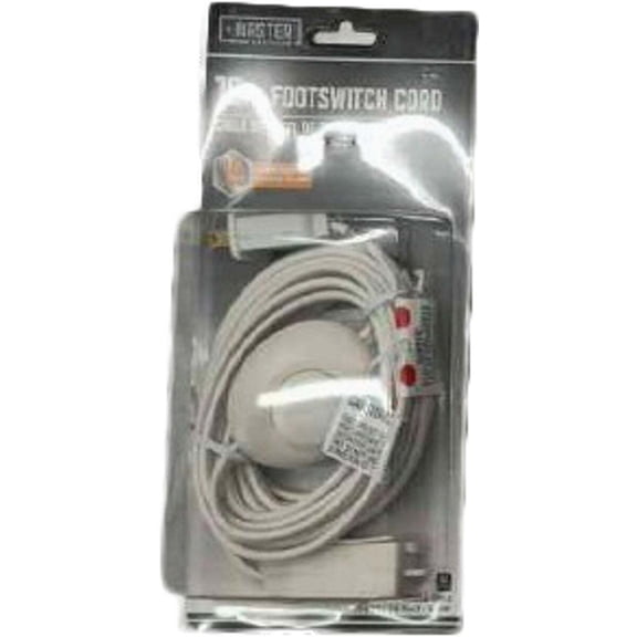 Master Electrician 15 Ft. 18/2 White Extension Cord with Foot Switch