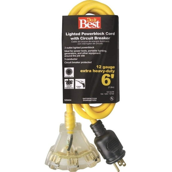 Woods Import 553316 Circuit Breaker Protected Extension Cord