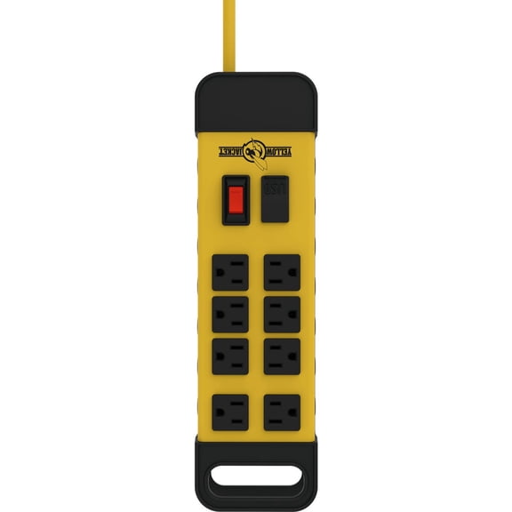 Woods Ind. Yellow Jacket 8-Outlet Metal Power Block with USB - Single Pack