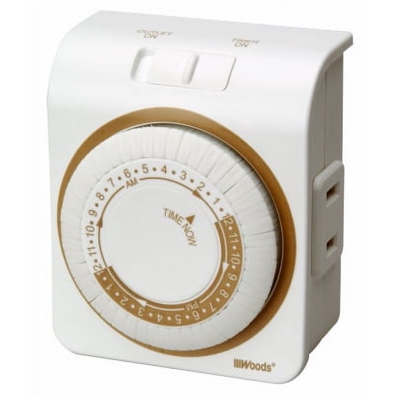 Southwire-Coleman Cable 224254 2Outlet Indoor 24 Hour Mechanical Timer