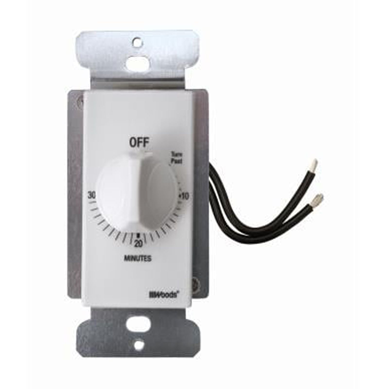Woods Indoor Mechanical Light Timer Spring Wound - 30 Min - White ...