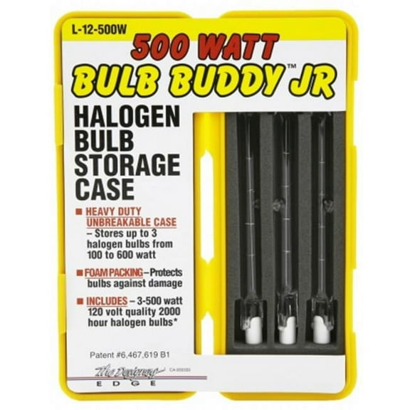 Woods L-12 Work Light Replacement T-3 Bulbs with Hard Case, 500W, 3-Pack