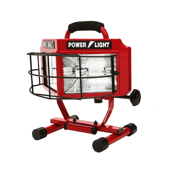 Woods L5200 500-Watt Wide Angle 160-Degree Halogen Work Light with Weatherproof Switches, 5-Foot Cord, Red