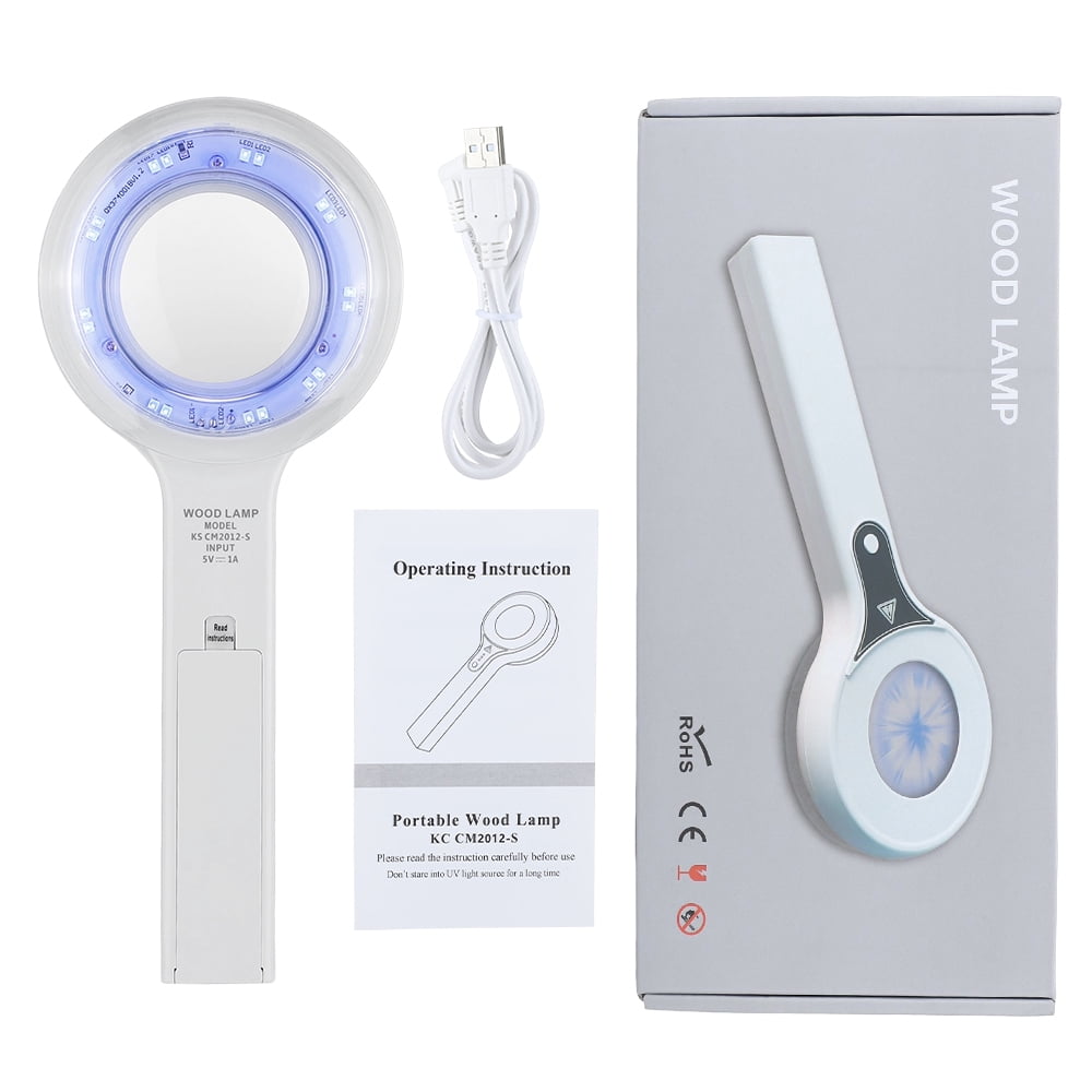 Woods Lamp Skin Analyzer For Skin UV Magnifying For Beauty Facial Testing Wood Lamp Light Skin Analysis Detection Skin Care