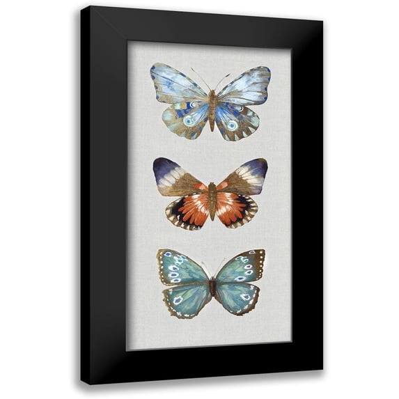 Woods, Maya 11x18 Black Modern Framed Museum Art Print Titled - Catching Butterflies I