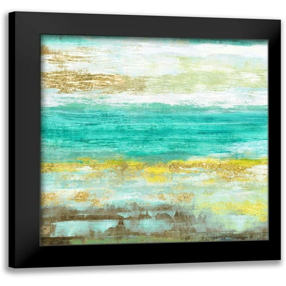 Woods, Maya 12x12 Black Modern Framed Museum Art Print Titled - Ocean Light IV