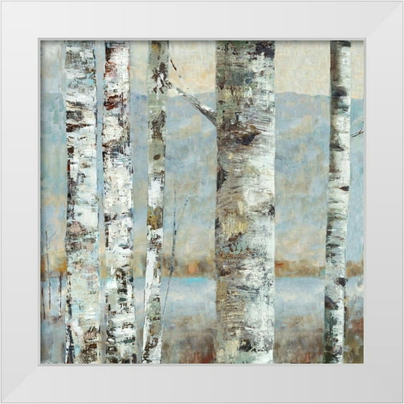 Woods, Maya 12x12 White Modern Wood Framed Museum Art Print Titled - Winter Birch II