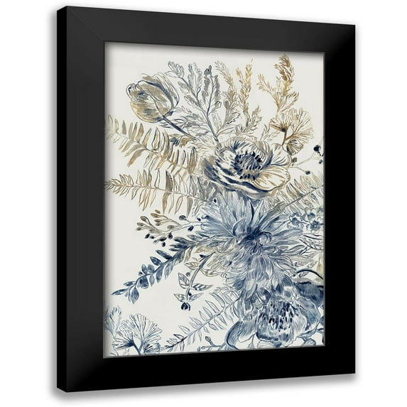 Woods, Maya 13x18 Black Modern Framed Museum Art Print Titled - Royal Blue II