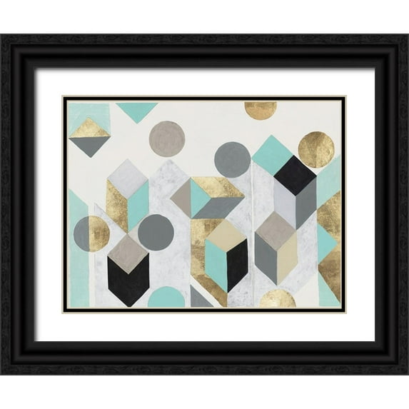 Woods, Maya 14x12 Black Ornate Wood Framed with Double Matting Museum Art Print Titled - Together at Last