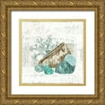 thumbnail image 1 of Woods, Maya 15x15 Gold Ornate Wood Framed with Double Matting Museum Art Print Titled - Shell Letter III, 1 of 4