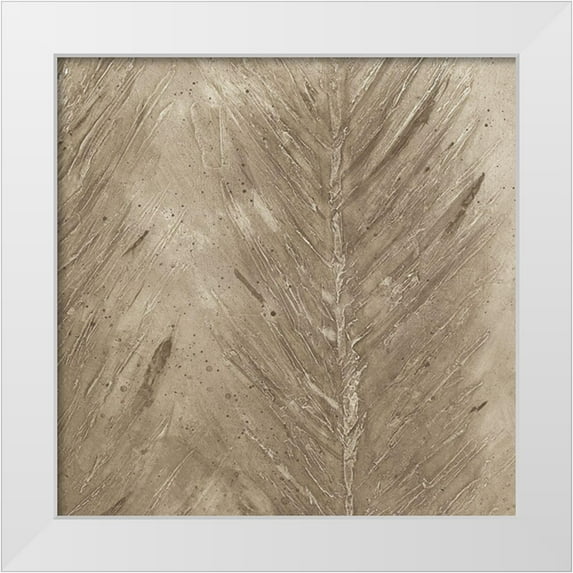 Woods, Maya 20x20 White Modern Wood Framed Museum Art Print Titled - Golden Feathers III