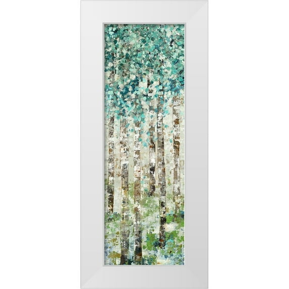 Woods, Maya 7x14 White Modern Wood Framed Museum Art Print Titled - Foliage I