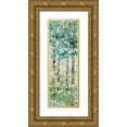 thumbnail image 1 of Woods, Maya 9x18 Gold Ornate Wood Framed with Double Matting Museum Art Print Titled - Foliage II, 1 of 4