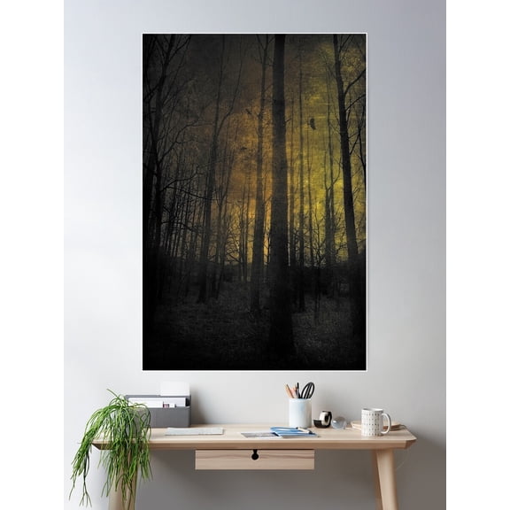 Woods Poster Wall Art, Modern Wall Decor For Living Room Bedroom, 16x24 UNFRAMED