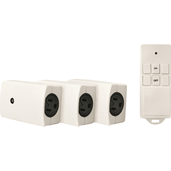 Woods Remote Control Wireless Switch - Single Pack Indoor & Outdoor Use, NEC-Compliant