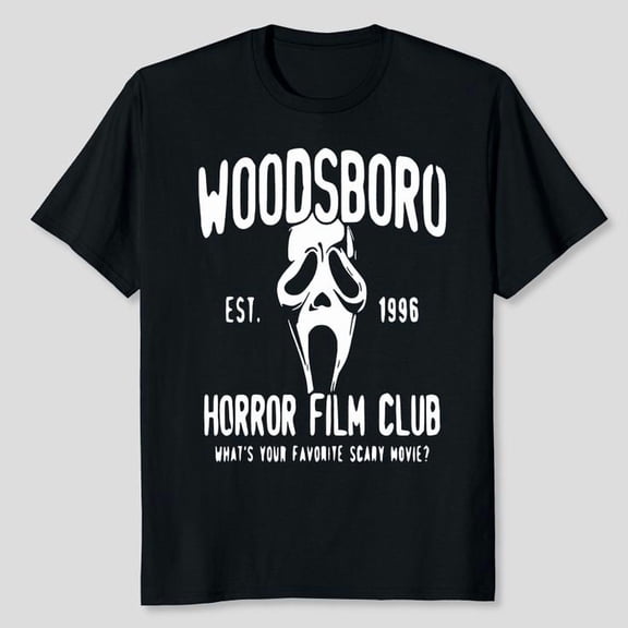 Woodsboro Horror Club Shirt, Horror TShirt, Horror Film Club Shirt, Men's And Women's Graphic Tee 100% Cotton by TBun, Full Sizes S-5XL