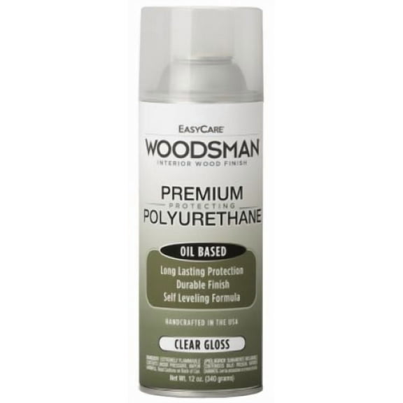 Woodsman PV12-AER 12 oz Can of Oil Based Clear Gloss Polyurethane - Quantity of 12