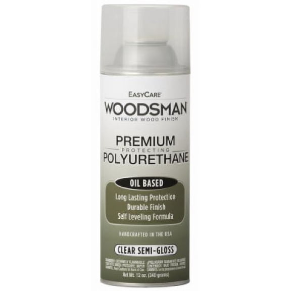 Woodsman PV23-AER 12 oz Can of Fast Dry Oil Based Clear Semi-Gloss Polyurethane - Quantity of 12
