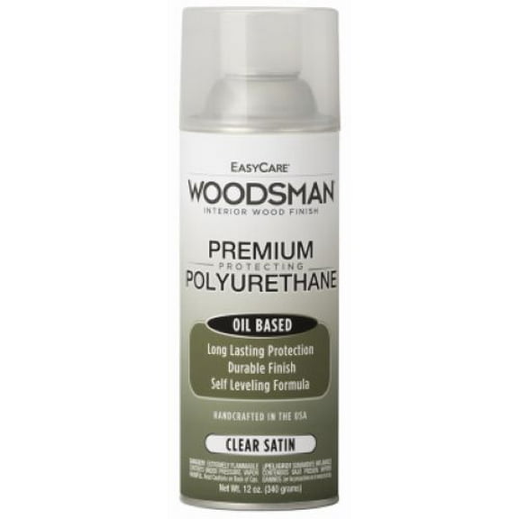 Woodsman PV39-AER 12 oz Can of Fast Dry Oil Based Clear Satin Polyurethane - Quantity of 5
