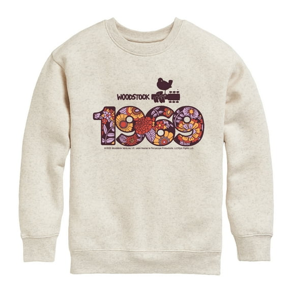 Woodstock - 1969 Pattern - Toddler & Youth Crewneck Fleece Sweatshirt