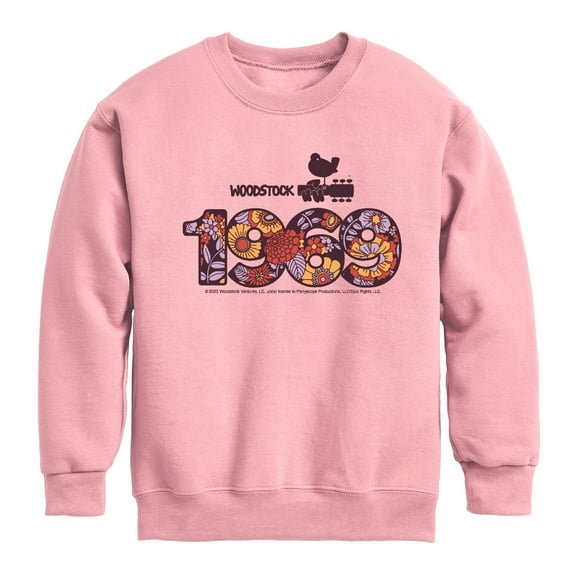 Woodstock - 1969 Pattern - Toddler & Youth Crewneck Fleece Sweatshirt