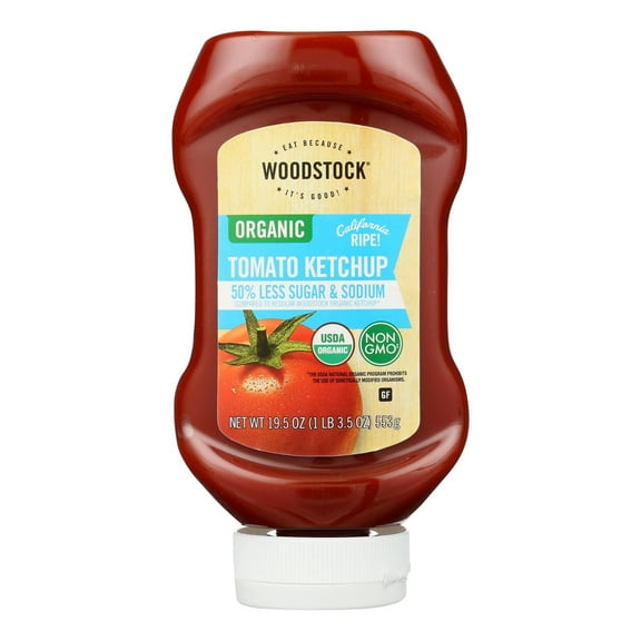 Woodstock Organic Tomato Ketchup, 12 x 19.5 oz