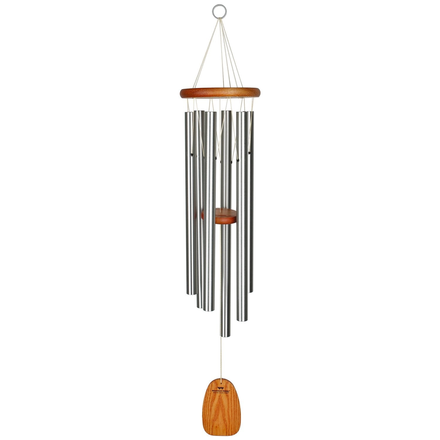 Large Silver and Cherry Finish Amazing Grace Wind Chime