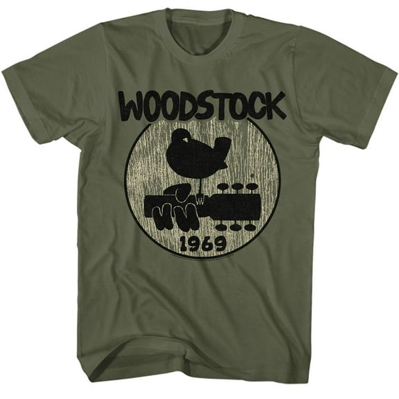 Woodstock Big Logo Military Green T-Shirt