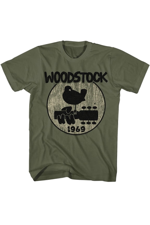 Woodstock Big Logo Military Green T-Shirt