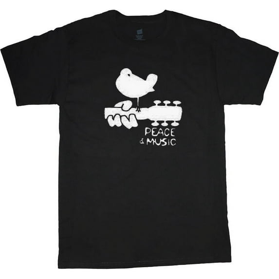 Woodstock Big and Tall T-shirt Black Tee