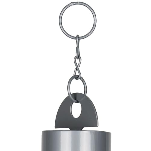 Woodstock Chimes Heroic Windbell Wind Chime for Outside 40" Large Grey,Deep Tone Sound, Outdoor Decor for Patio, Porch, Garden HWLY