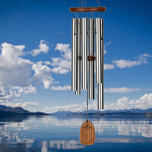 WoodStock Campana Eolica 'Serenity Prayer' – Tubi In Alluminio E Frassino, 55,9 Cm