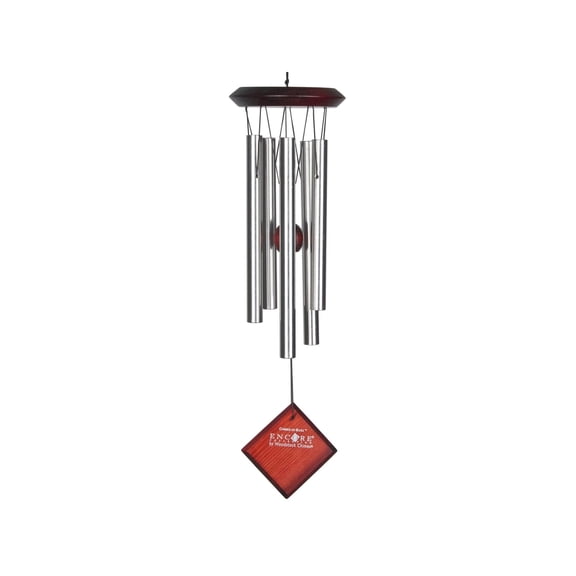 Woodstock Chimes of Mars Wind Chime 17 Inch Silver Aluminum 5 Tubes
