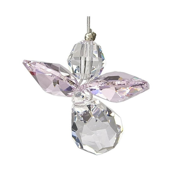 Woodstock Crystal Suncatchers, Crystal Guardian Angel Rose, Crystal Wind Chimes For Inside, Office, Kitchen, Living Room Décor, 1"L