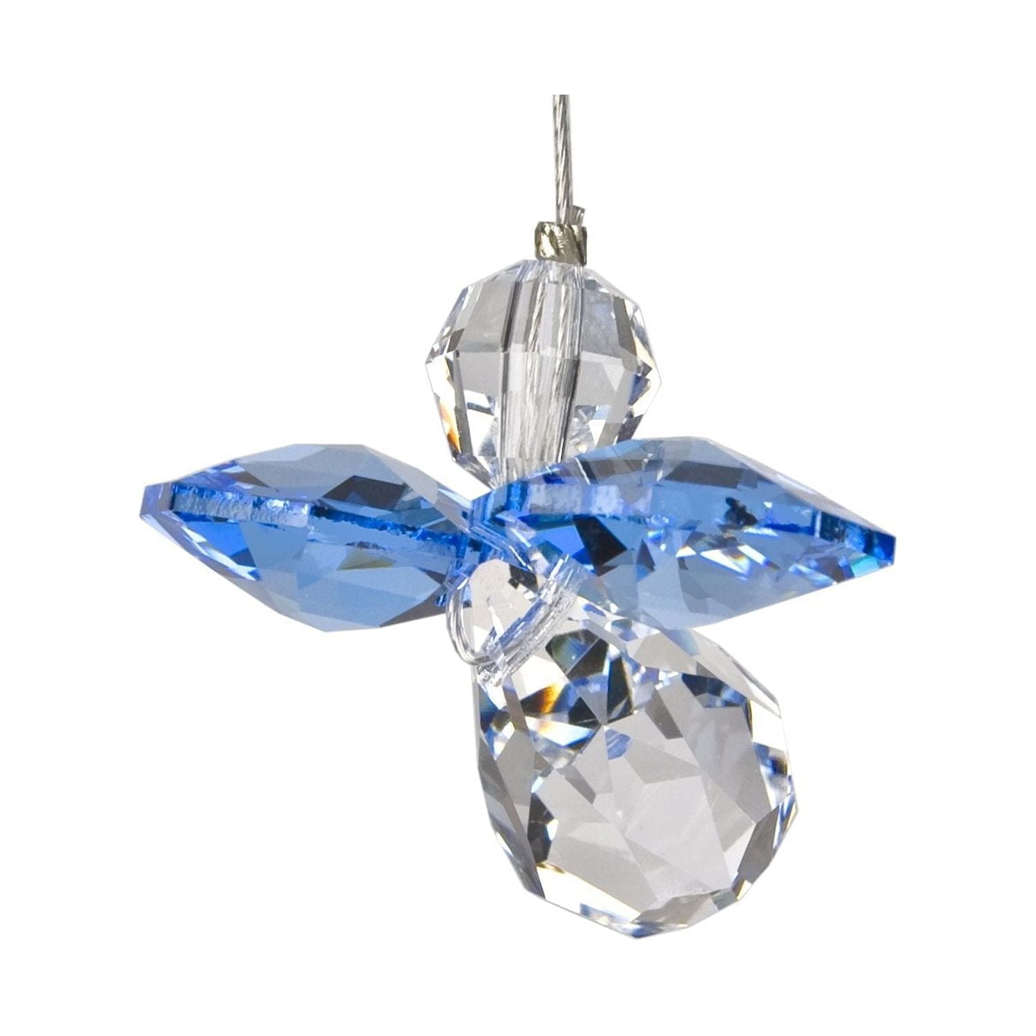 Woodstock Crystal Suncatchers, Crystal Guardian Angel Sapphire, Crystal Wind Chimes For Inside, Office, Kitchen, Living Room Décor, 1"L