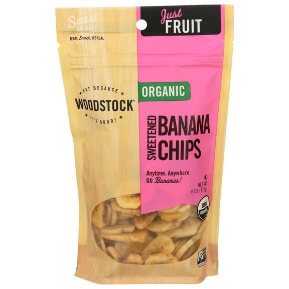 Woodstock Farms Organic Banana Chips, 6 Ounce -- 8 per case.
