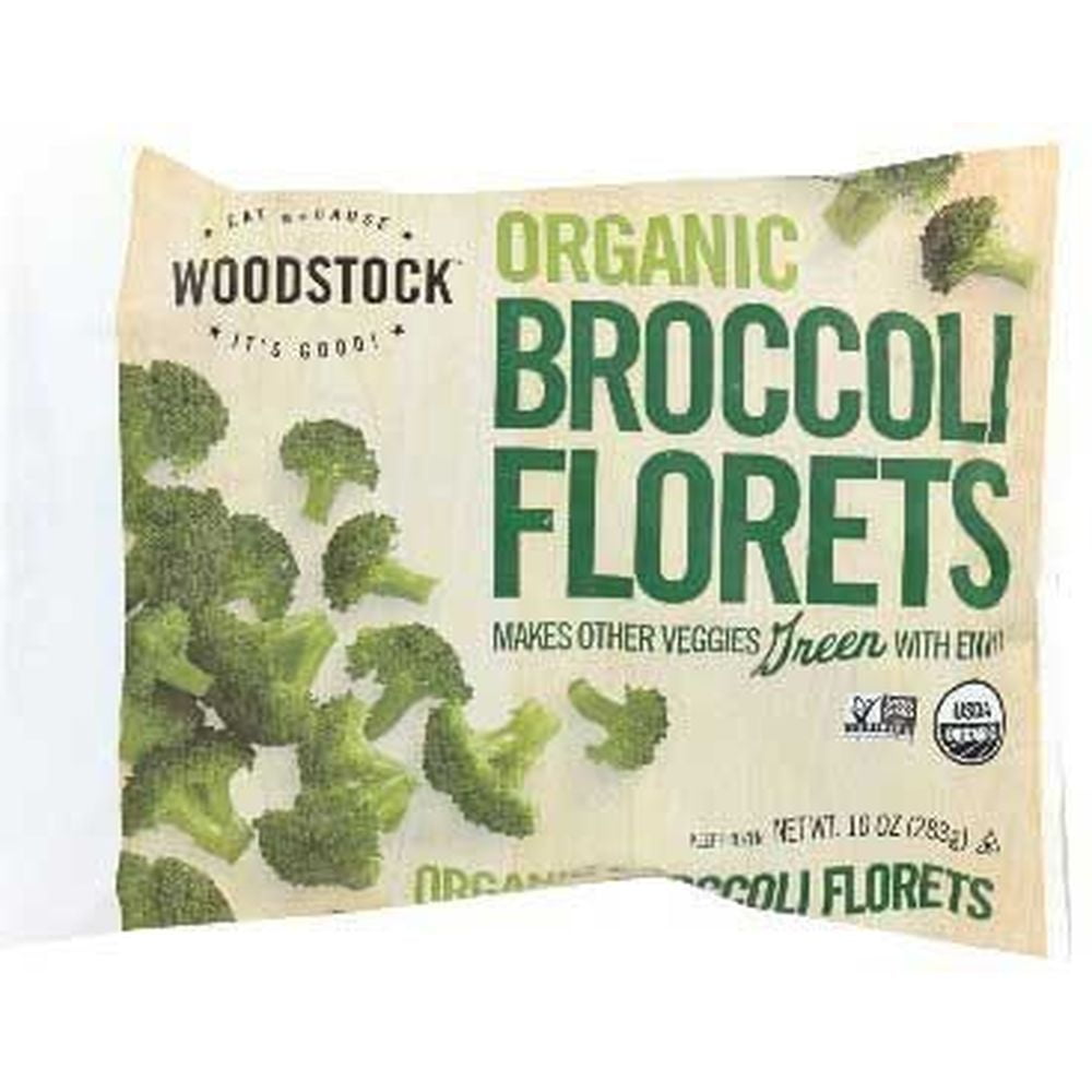 Woodstock Farms Organic Broccoli Floret, 10 Ounce -- 12 per Case.