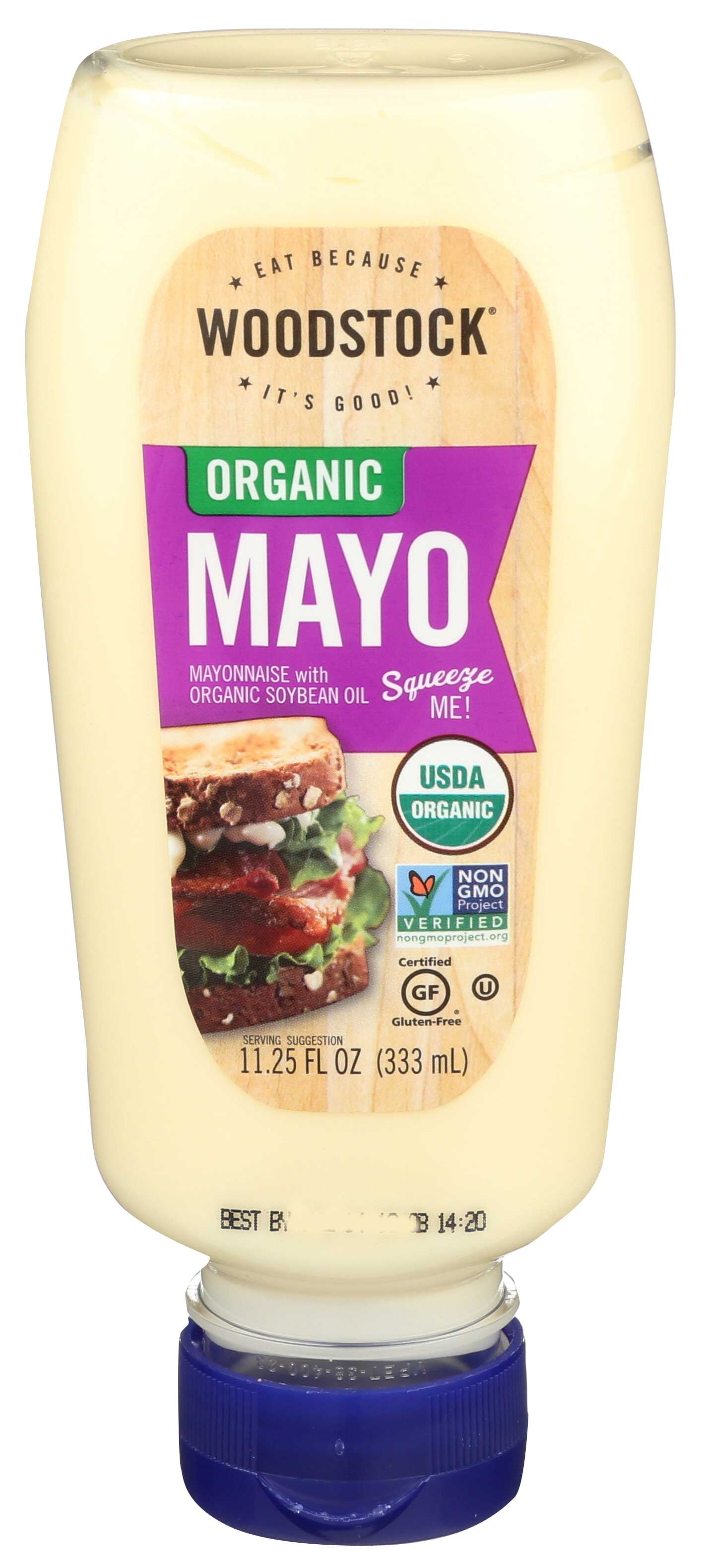 Woodstock Farms Organic Squeezable Mayonnaise, 11.25 Ounce -- 12 per case.