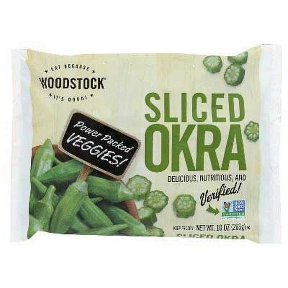 Woodstock Farms Sliced Cut Okra, 10 Ounce -- 12 per case.