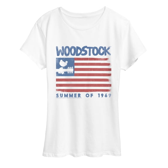 Woodstock - Fest USA Flag - Women's Short Sleeve Graphic T-Shirt