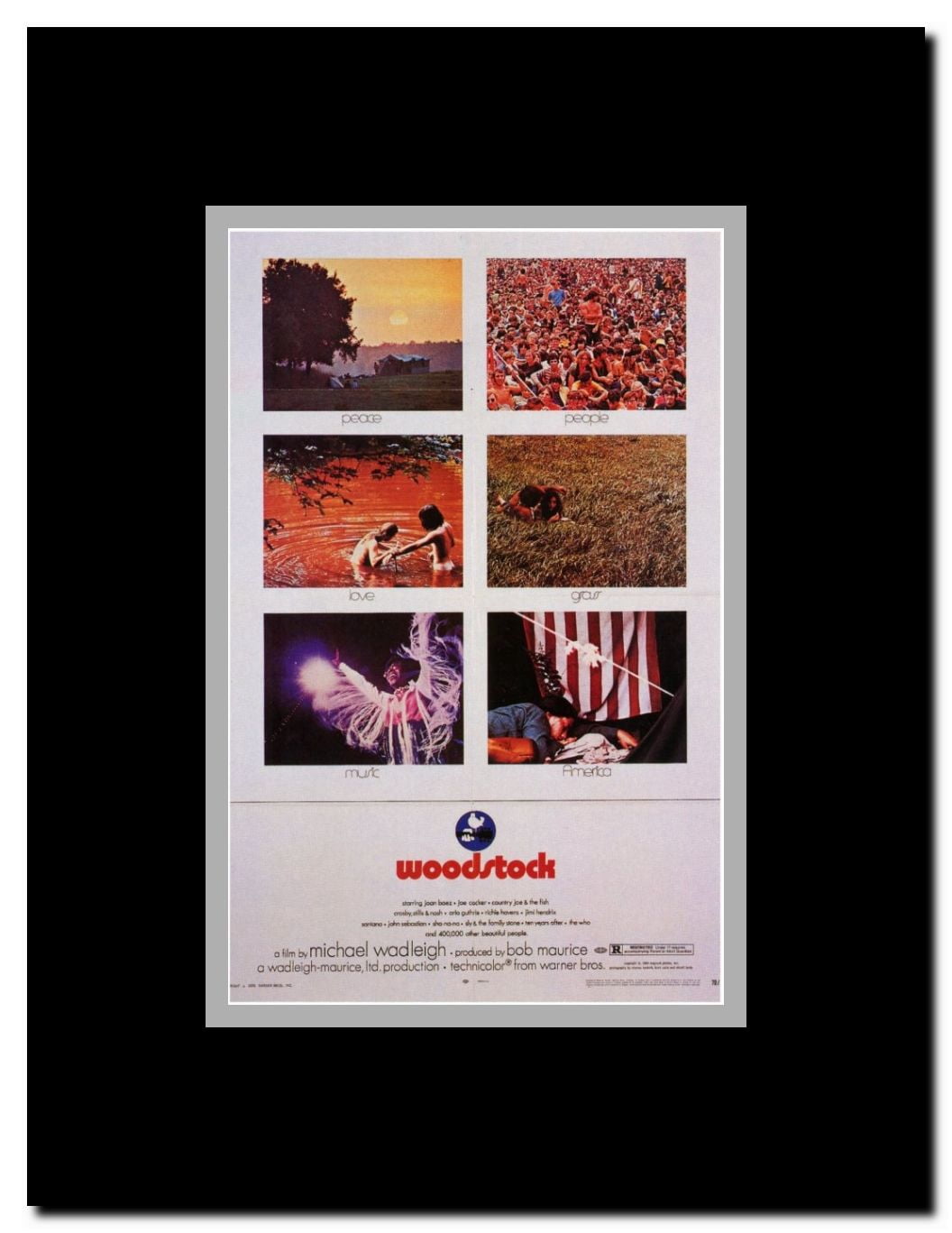 Woodstock Framed Movie Poster
