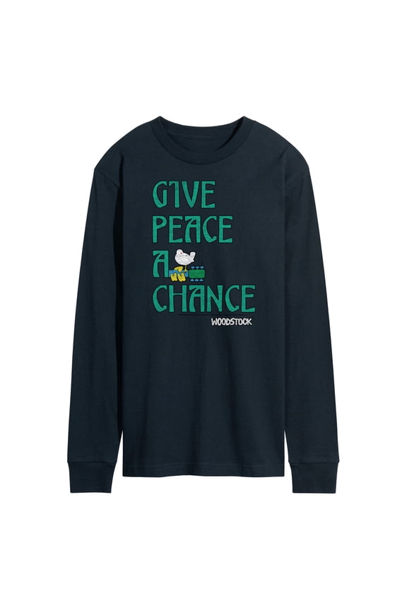 Woodstock - Give Peace A Chance - Men's Long Sleeve T-Shirt