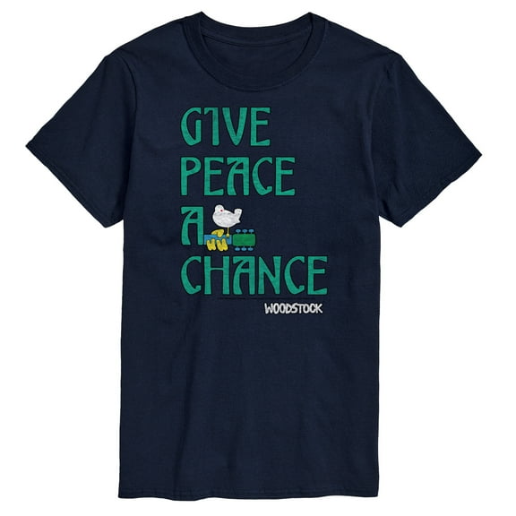Woodstock - Give Peace A Chance - Men's Short Sleeve Graphic T-Shirt