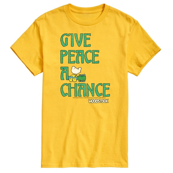 Woodstock - Give Peace A Chance - Men's Short Sleeve Graphic T-Shirt